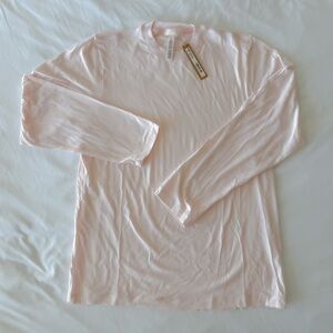 SKIMS Barely Pink Longsleeve Boyfriend Tee
